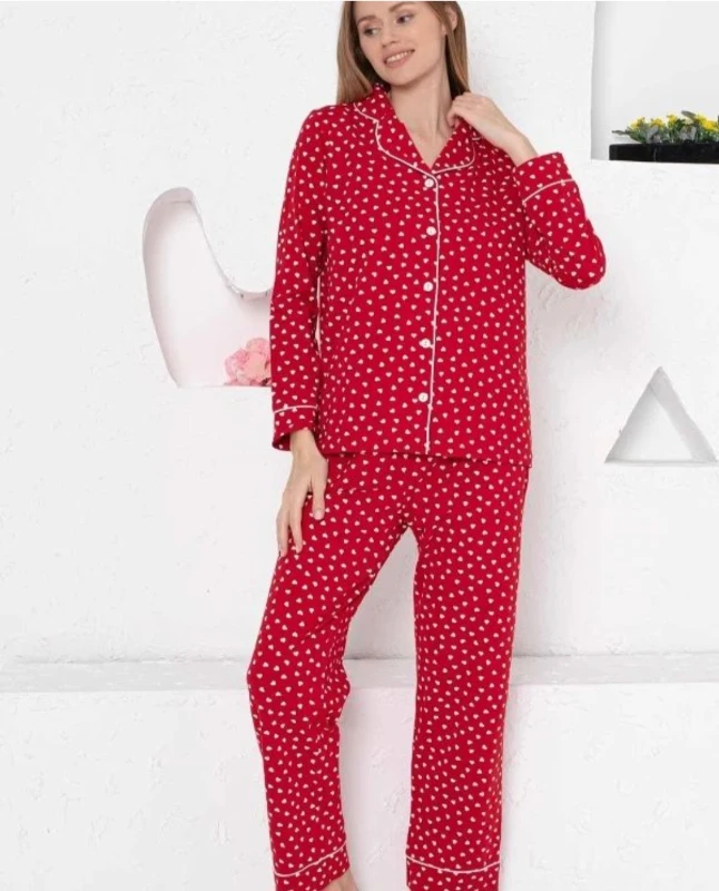 Kalpli kadın pijama takımı 